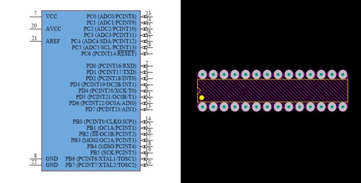 فوت پرینت Atmega88A-PU
