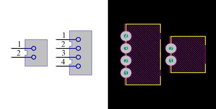 فوت پرینت XH Connector Right