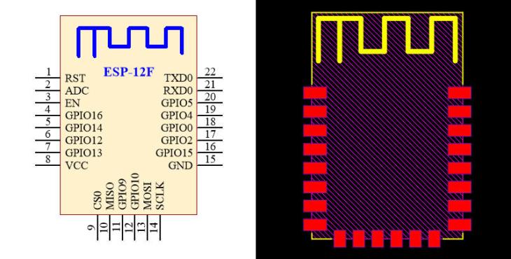 فوت پرینت ESP8266_12F