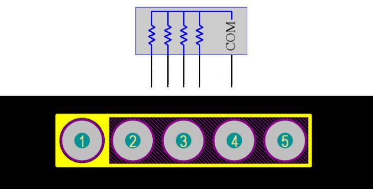 Resistor Array 5Pin