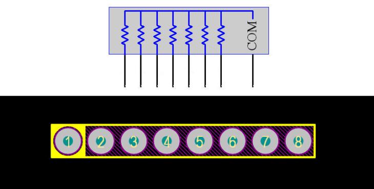 Resistor Array 8Pin