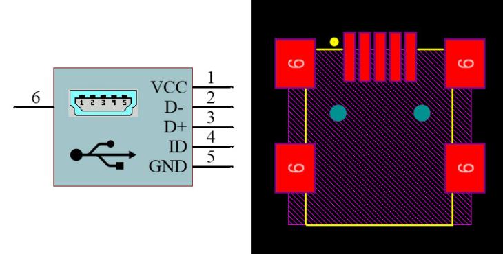 USB Mini Type-B Female SMD