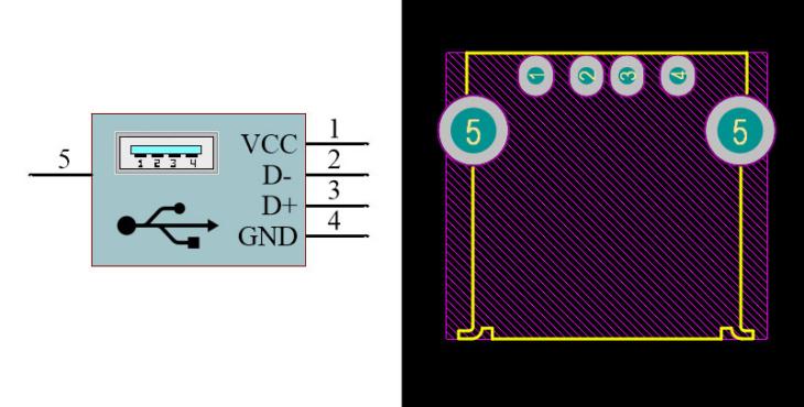 USB Type A Female RA