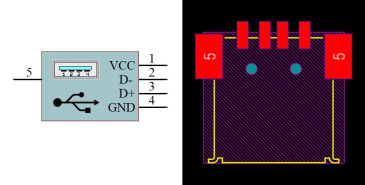 USB Type-A Female SMD