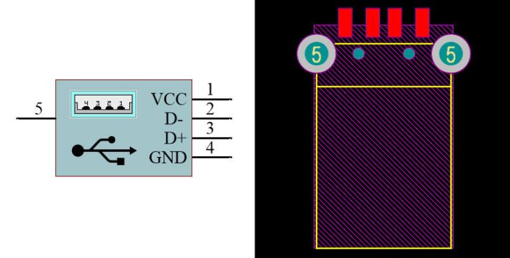 USB Type-A Male SMD
