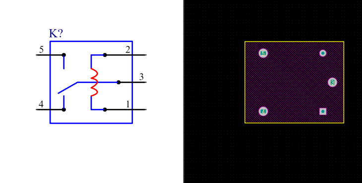 فوت پرینت Relay_Tianbo_22F-(5-Pin)