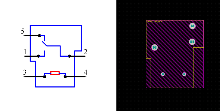 فوت پرینت Relay_T90-(5Pin)