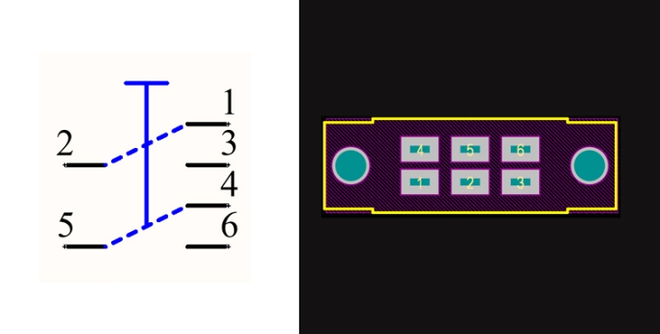 فوت پرینت Slide switch_6Pin