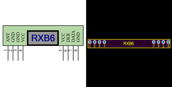 فوت پرینت ماژول گیرنده RXB6