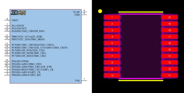 فوت پرینت STM8S003F3P6 