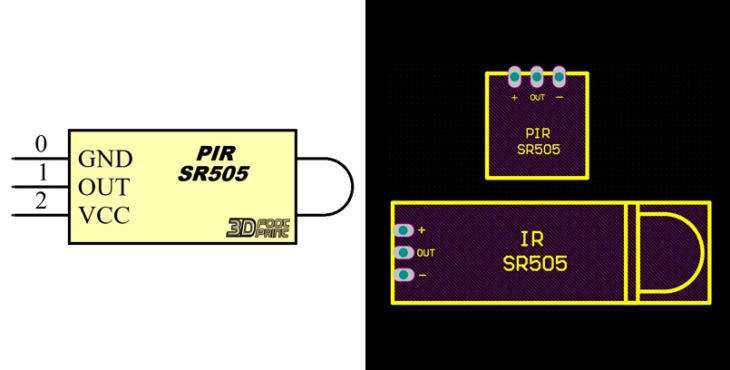 فوت پرینت ماژول PIR-SR505