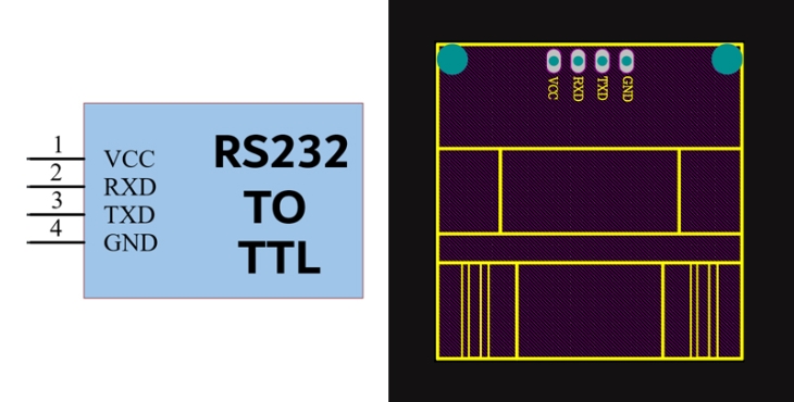 فوت پرینت مبدل RS232 به TTL