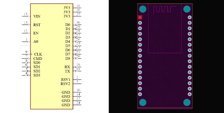 فوت پرینت ESP8266 nodemcu