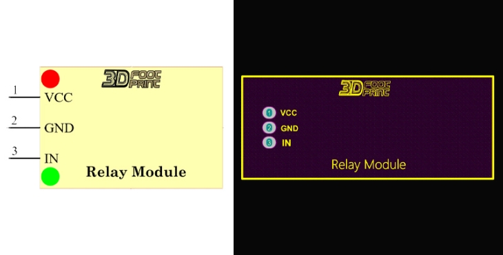 فوت پرینت Relay Module_1CH