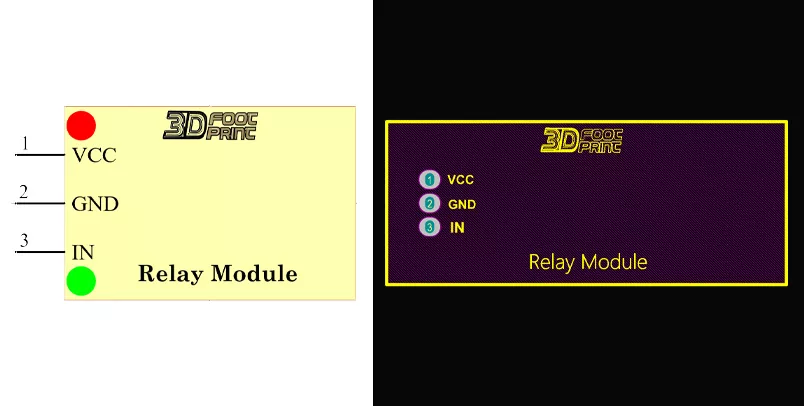 فوت پرینت Relay Module_1CH