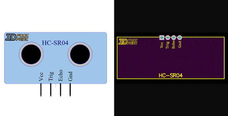 فوت پرینت HC-SR04