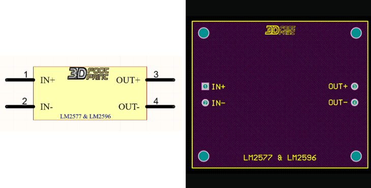 فوت پرینت LM2577&LM2596