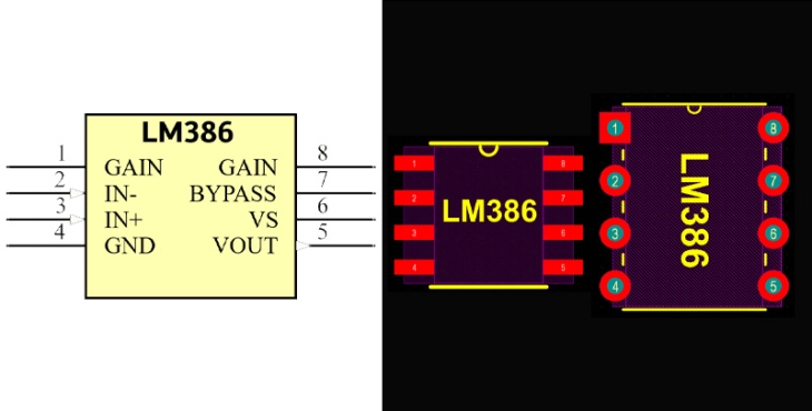 فوت پرینت LM386