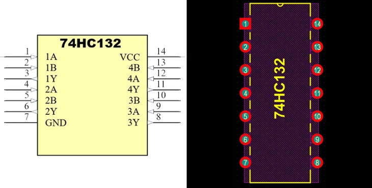 فوت پرینت 74HC132