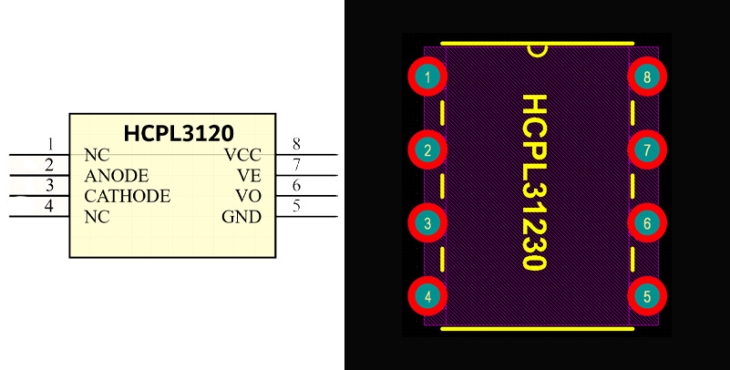 فوت پرینت HCPL3120