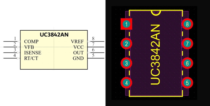 فوت پرینت UC3842AN