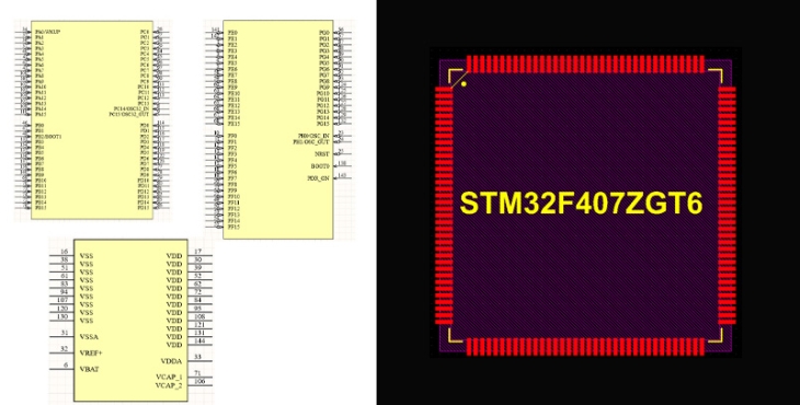 فوت پرینت STM32F407ZGT6
