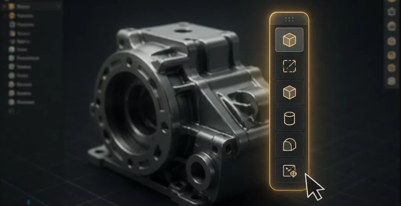 میانبر S در SolidWorks