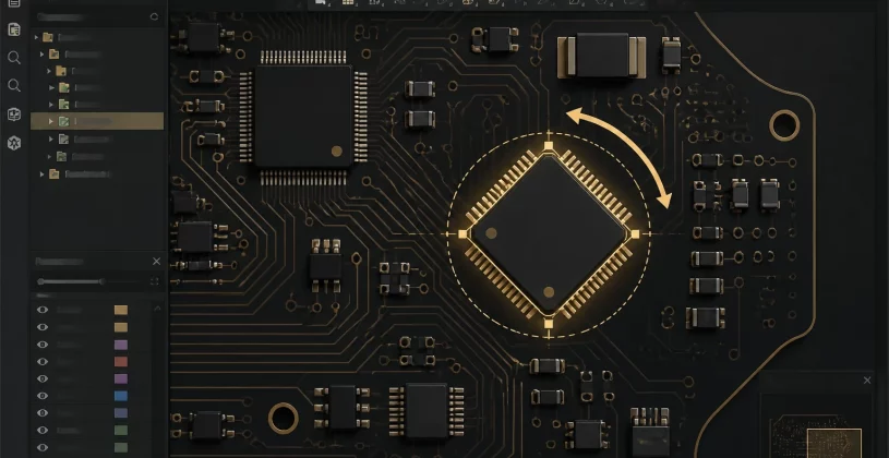 چرخاندن قطعه در Altium