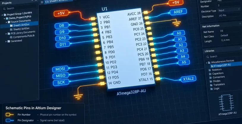 Pin در Altium چیست؟-3dfootprint